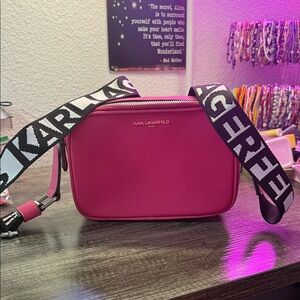 Karl Lagerfeld Vibrant Pink Crossbody Bag